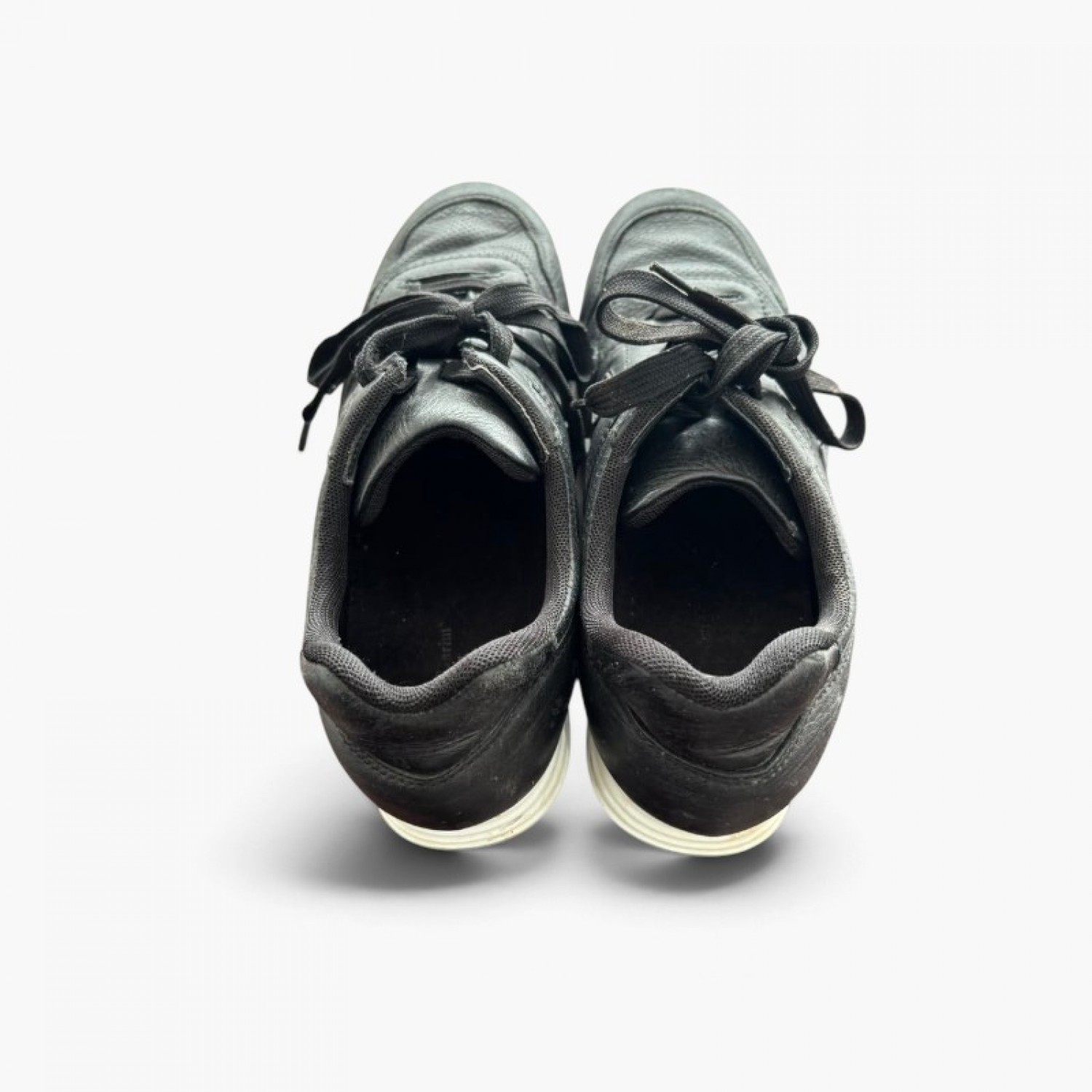 Μαύρα Δερμάτινα Sneakers με Πλαϊνό Σχέδιο – Μέγεθος 37 / Pre-Owned