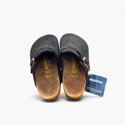 Birkenstock Μαύρα Felt Clogs με Αγκράφα – Μέγεθος 37 / Pre-Owned