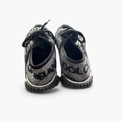 Dolce & Gabbana Μαύρα Sneakers με Strass DG – Μέγεθος 39 / Pre-Owned