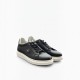 Μαύρα Sneakers με Μεταλλικό Bee και Λευκή Σόλα – Μέγεθος 40 / Pre-Owned