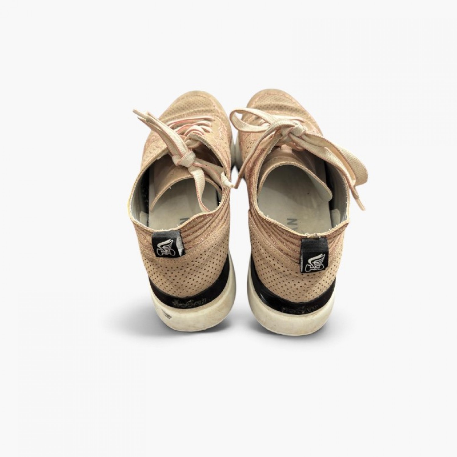 Hogan Μπεζ Suede Sneakers με Ροζ Λεπτομέρειες – Μέγεθος 39 / Pre-Owned