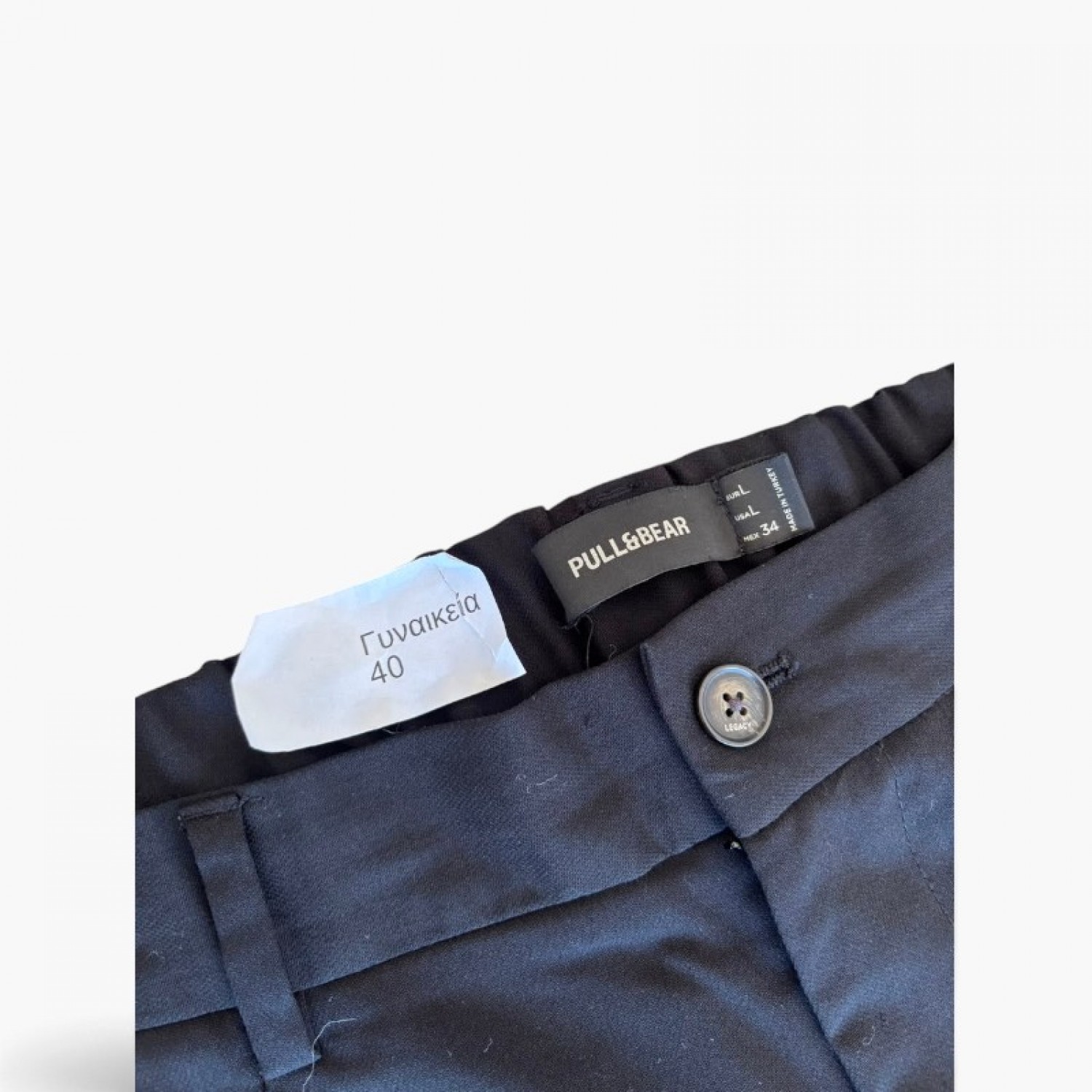 Pull&Bear Μαύρο Wide Leg Tailored Παντελόνι — L / Pre-Owned