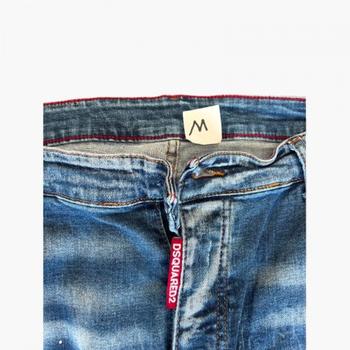 Dsquared2 Μπλε Distressed Straight Jeans — M / Pre-Owned