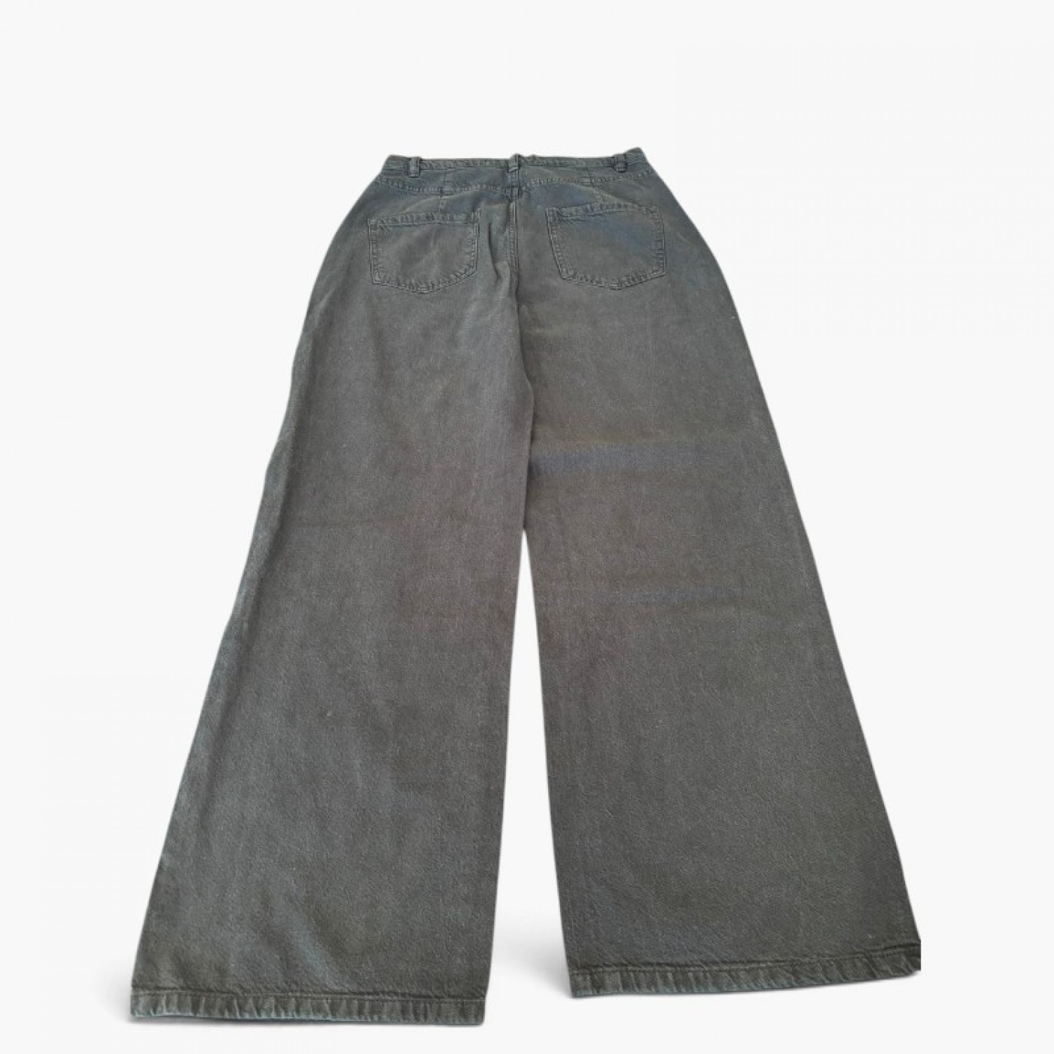 Bershka Μαύρο Wide Leg Jeans — L / Pre-Owned