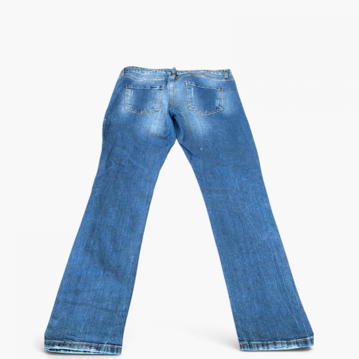 Dsquared2 Μπλε Distressed Straight Jeans — XL / Pre-Owned