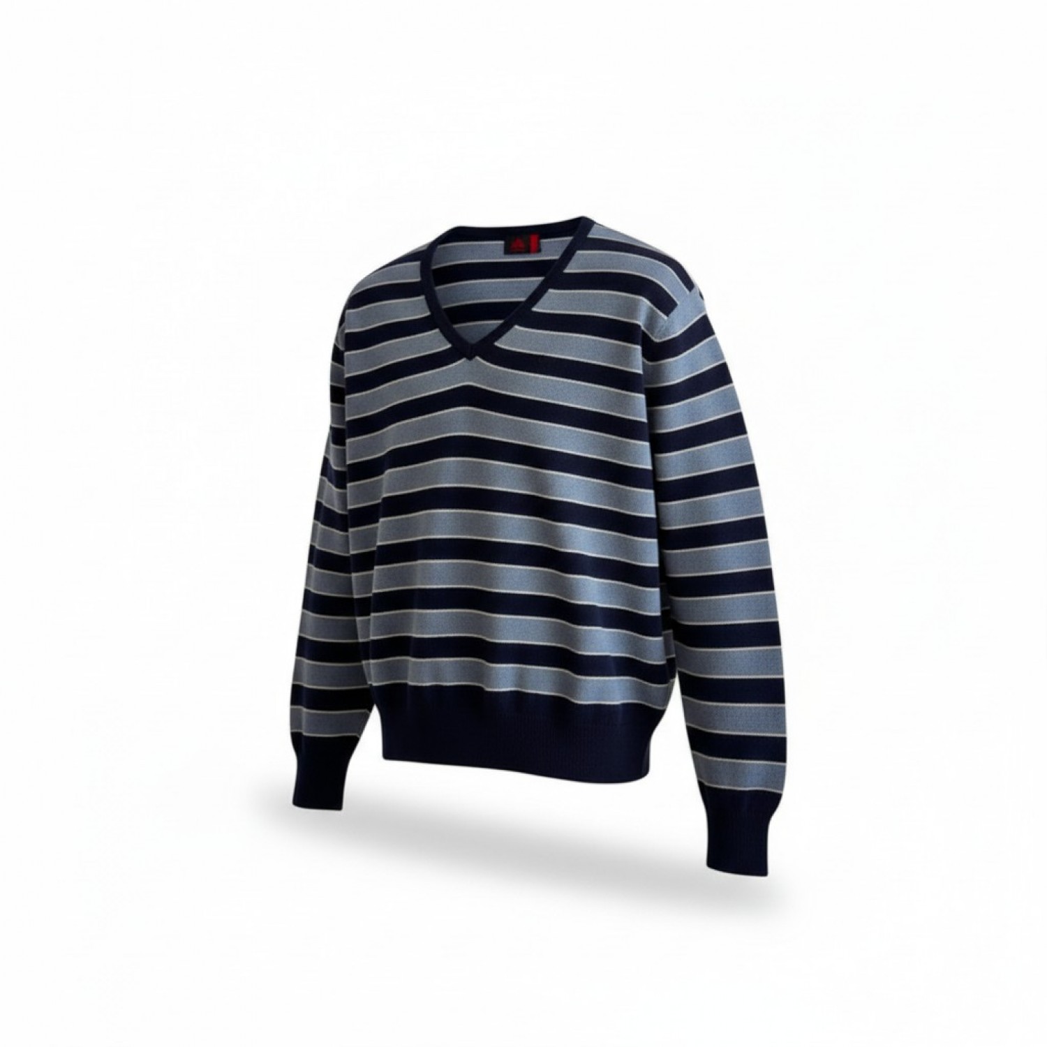 Robe di Kappa Striped V-Neck Knit Sweater – Navy / Γαλάζιο – L / Pre-Owned