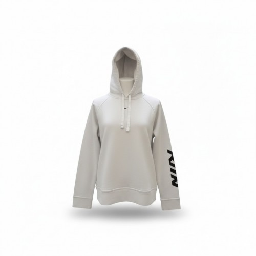 Nike Dri-FIT Off-White Pullover Hoodie — Size L / Pre-Owned