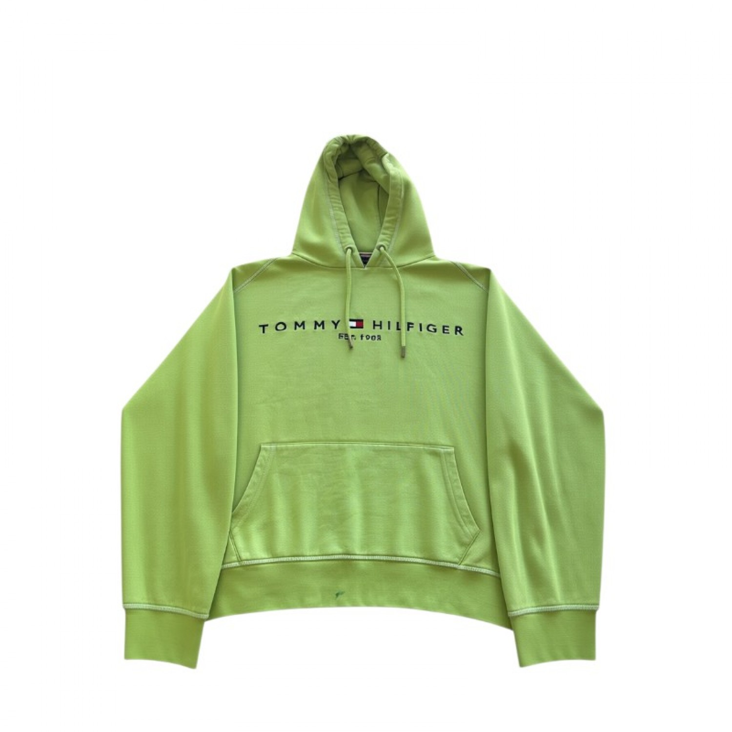 Tommy Hilfiger Λαχανί Φούτερ Hoodie με Logo – Μέγεθος XL / Pre-Owned