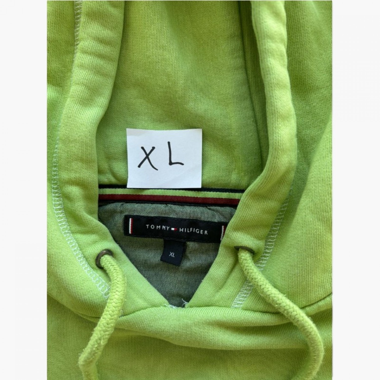 Tommy Hilfiger Λαχανί Φούτερ Hoodie με Logo – Μέγεθος XL / Pre-Owned