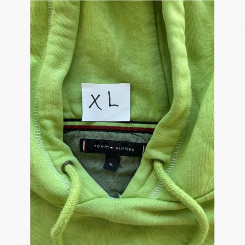 Tommy Hilfiger Λαχανί Φούτερ Hoodie με Logo – Μέγεθος XL / Pre-Owned