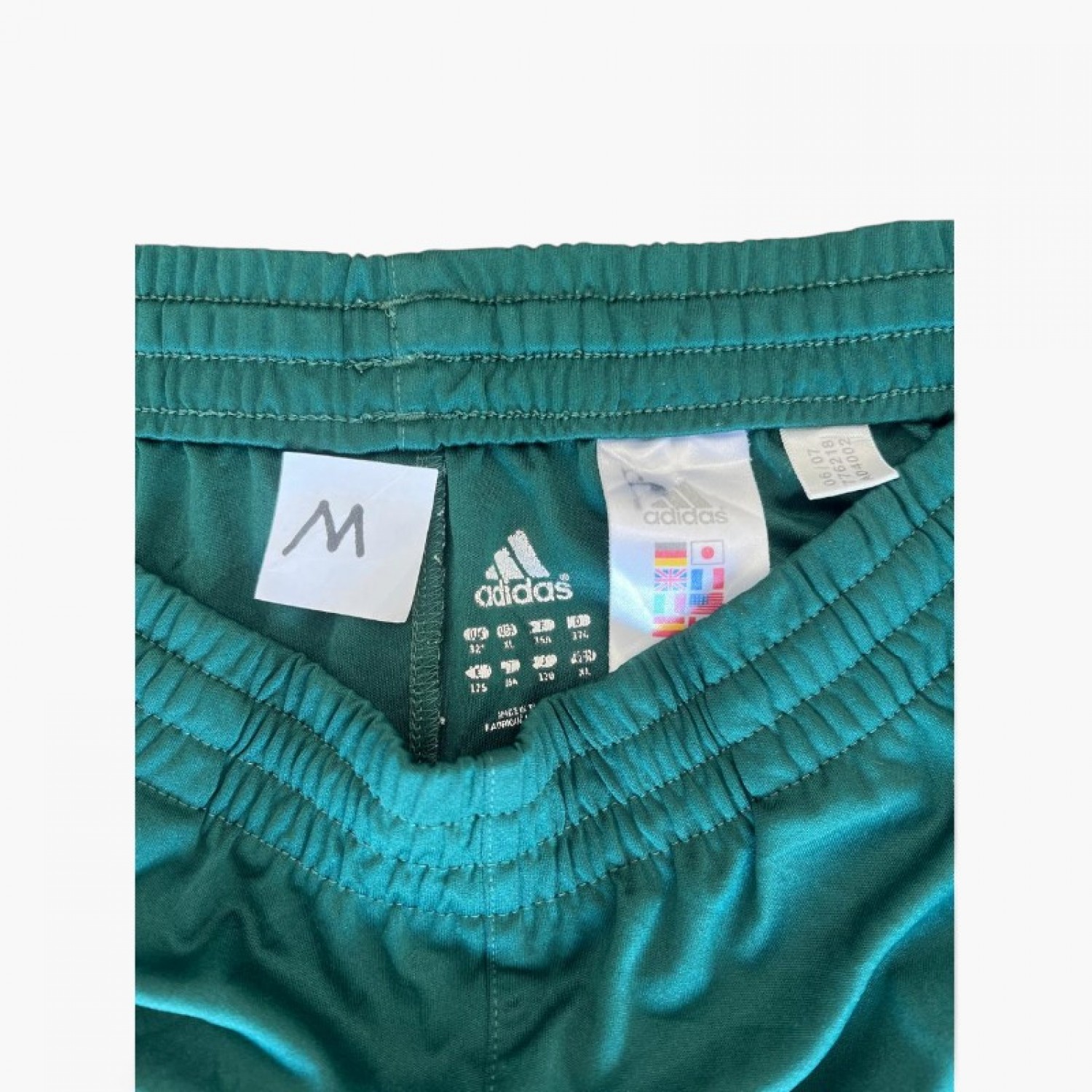 Adidas Πράσινο Αθλητικό Παντελόνι με Λευκές Ρίγες – Μέγεθος M / Pre-Owned