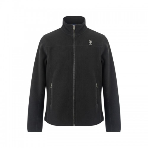 U.S. Polo Assn. Μαύρη Fleece Ζακέτα – Μέγεθος M / Pre-Owned