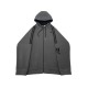Adidas Ανθρακί Φούτερ Ζακέτα Hoodie με Μαύρες Ρίγες – Μέγεθος XL / Pre-Owned
