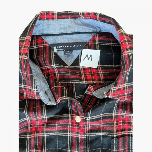 Tommy Hilfiger Κόκκινο και Σκούρο Μπλε Καρό Πουκάμισο – Μέγεθος M / Pre-Owned