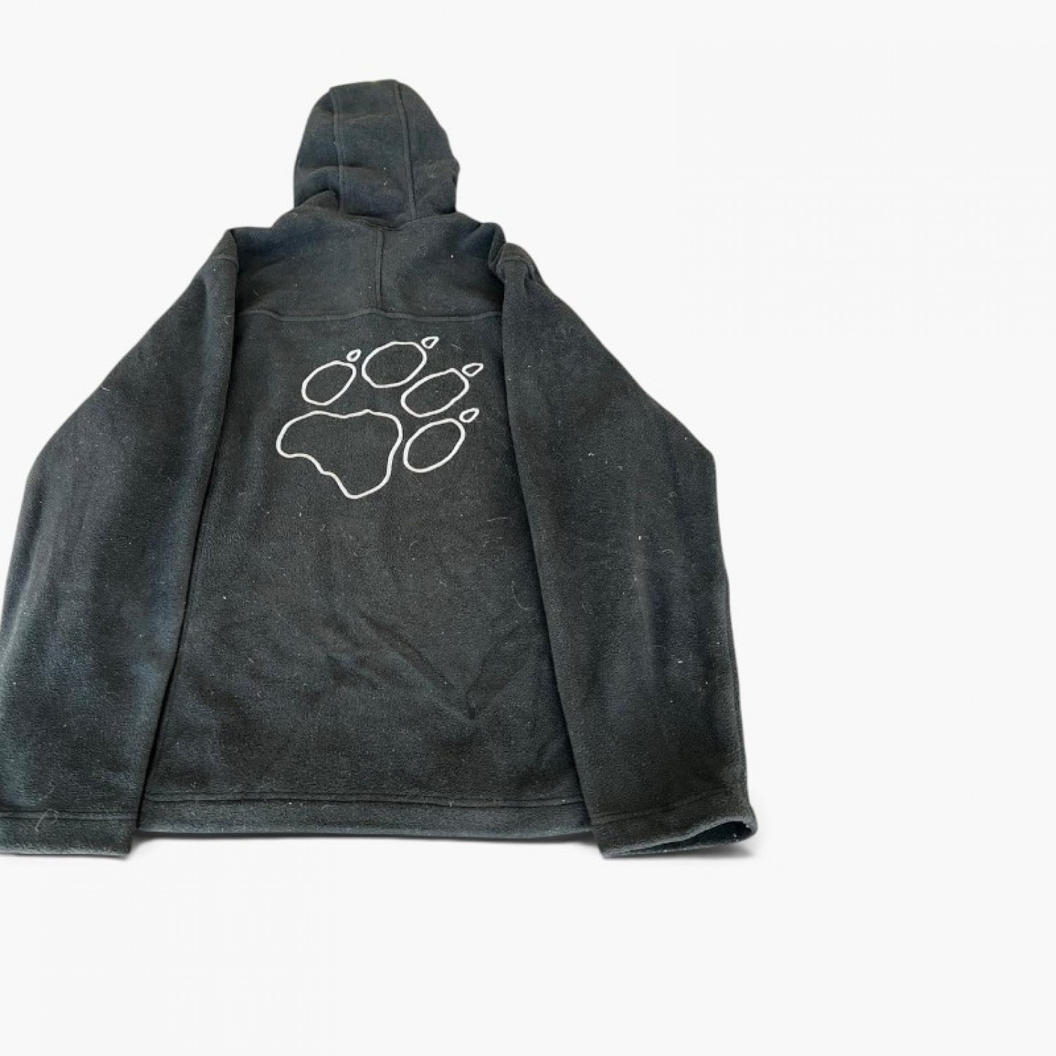 Jack Wolfskin Μαύρη Fleece Ζακέτα Hoodie – Μέγεθος XXL / Pre-Owned