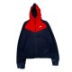 Nike Σκούρο Μπλε και Κόκκινη Φούτερ Ζακέτα Hoodie – Μέγεθος M / Pre-Owned