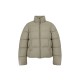 Benetton Μπεζ Κοντό Puffer Μπουφάν με Πούπουλο – Μέγεθος S / Pre-Owned
