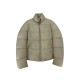 Benetton Μπεζ Κοντό Puffer Μπουφάν με Πούπουλο – Μέγεθος S / Pre-Owned
