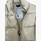 Benetton Μπεζ Κοντό Puffer Μπουφάν με Πούπουλο – Μέγεθος S / Pre-Owned