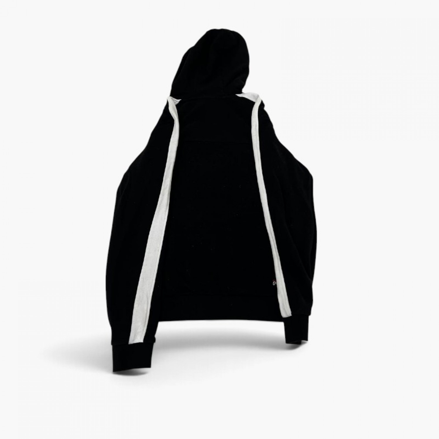 FILA Μαύρο Colorblock Φούτερ Hoodie με Μεγάλο Λογότυπο – Μέγεθος M / Pre-Owned