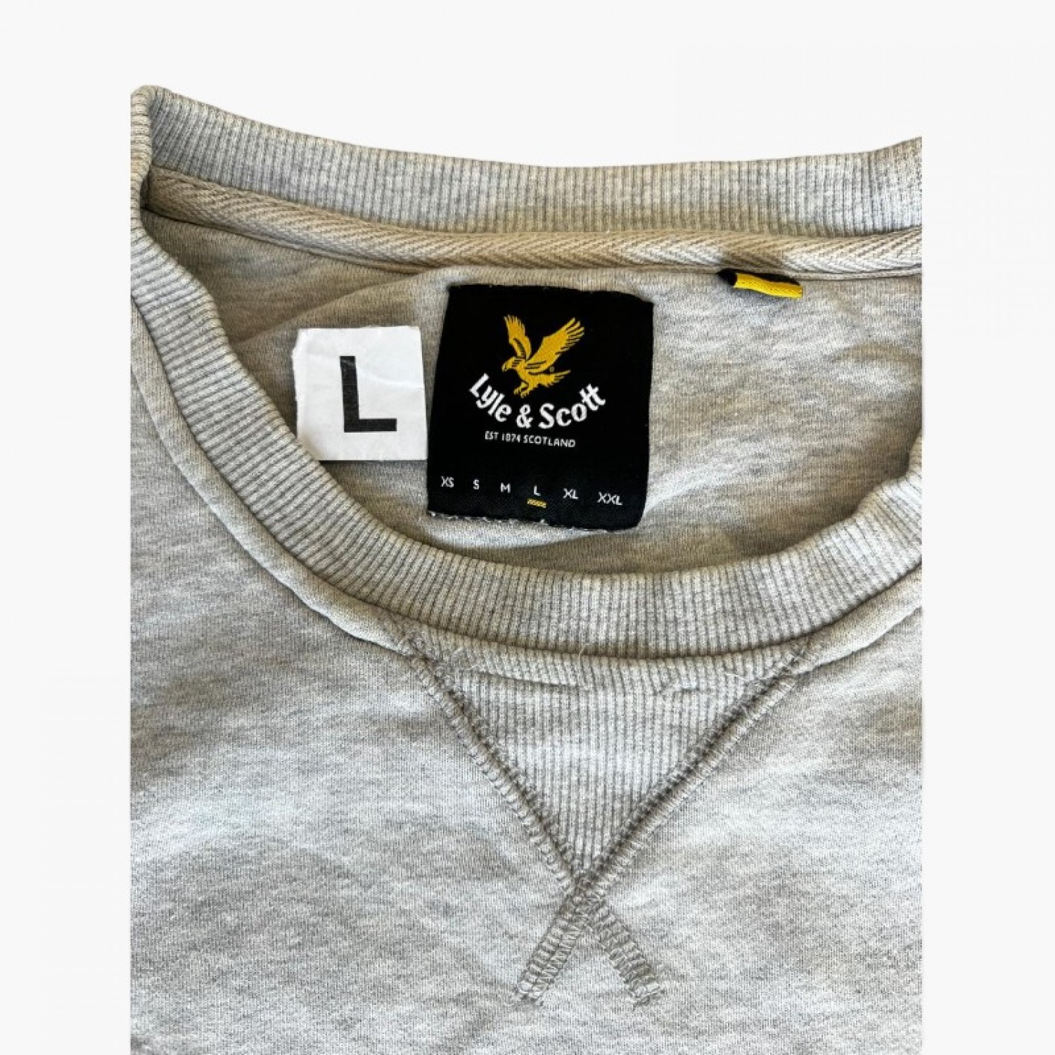 Lyle & Scott Ανοιχτό Γκρι Φούτερ Crewneck – Μέγεθος L / Pre-Owned
