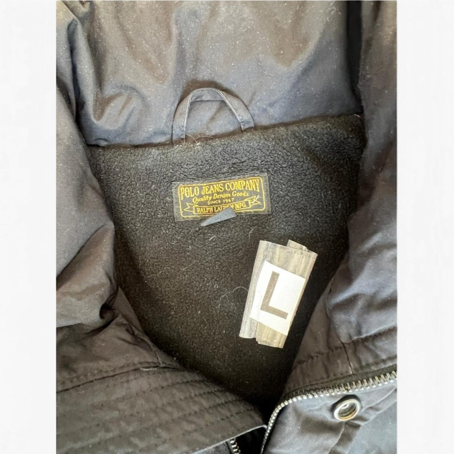 Polo Jeans Company Μαύρο Jacket με Fleece Εσωτερικό – Μέγεθος L / Pre-Owned