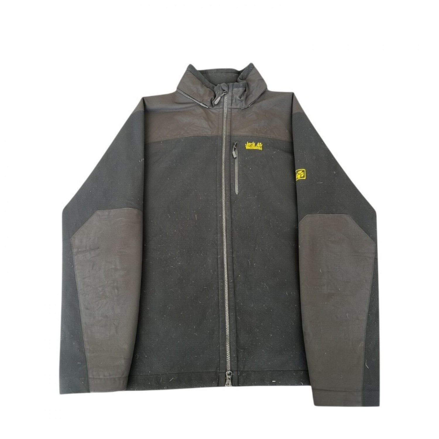 Jack Wolfskin Μαύρη Softshell Ζακέτα με Κόκκινο Fleece – Μέγεθος XXL / Pre-Owned