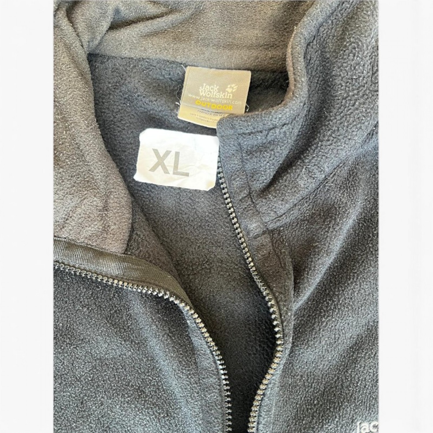 Jack Wolfskin Μαύρη Fleece Ζακέτα – Μέγεθος XL / Pre-Owned