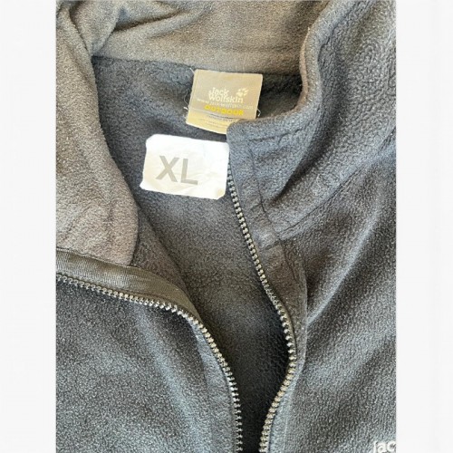 Jack Wolfskin Μαύρη Fleece Ζακέτα – Μέγεθος XL / Pre-Owned