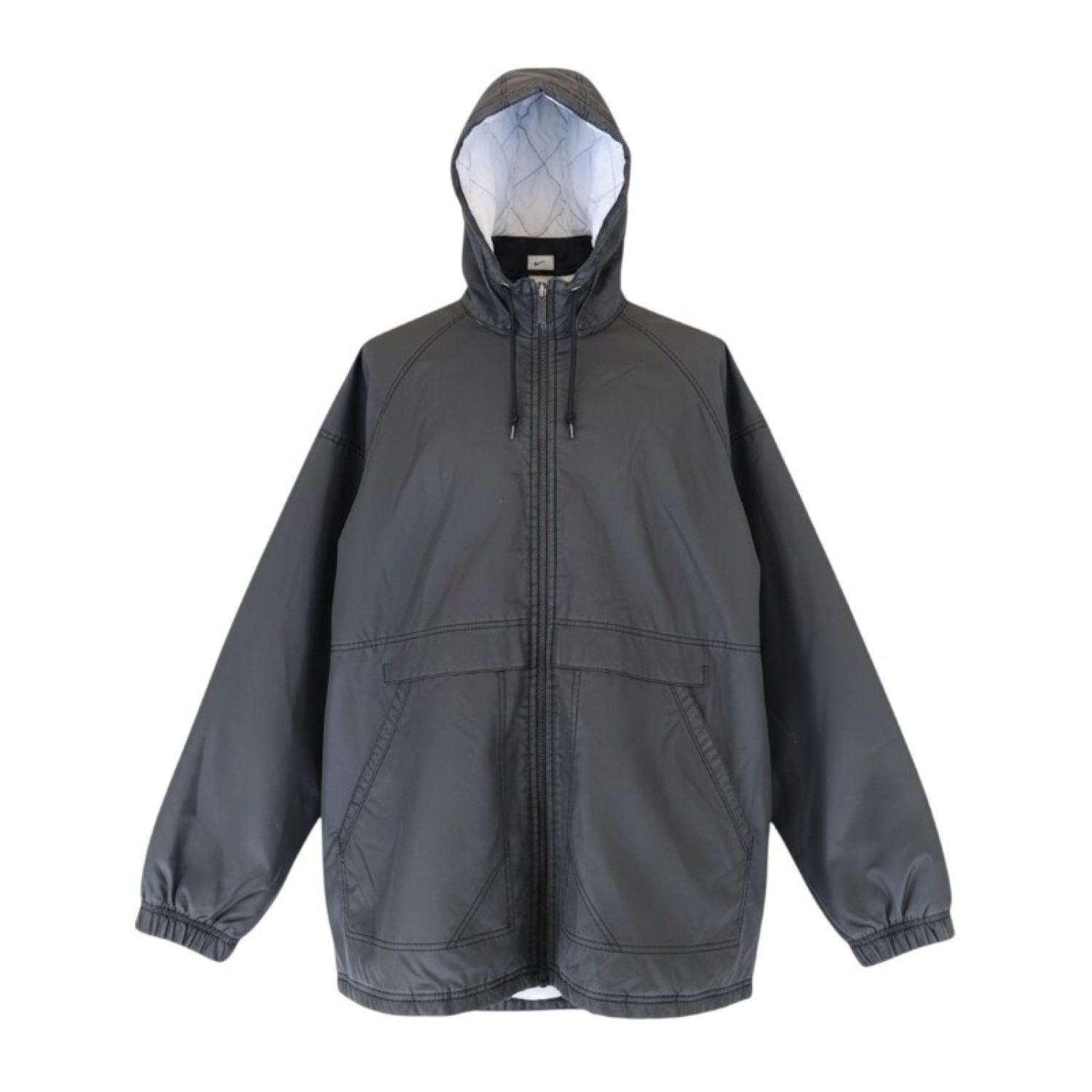Nike Μαύρο Αντιανεμικό Jacket με Κουκούλα – Μέγεθος XL / Pre-Owned