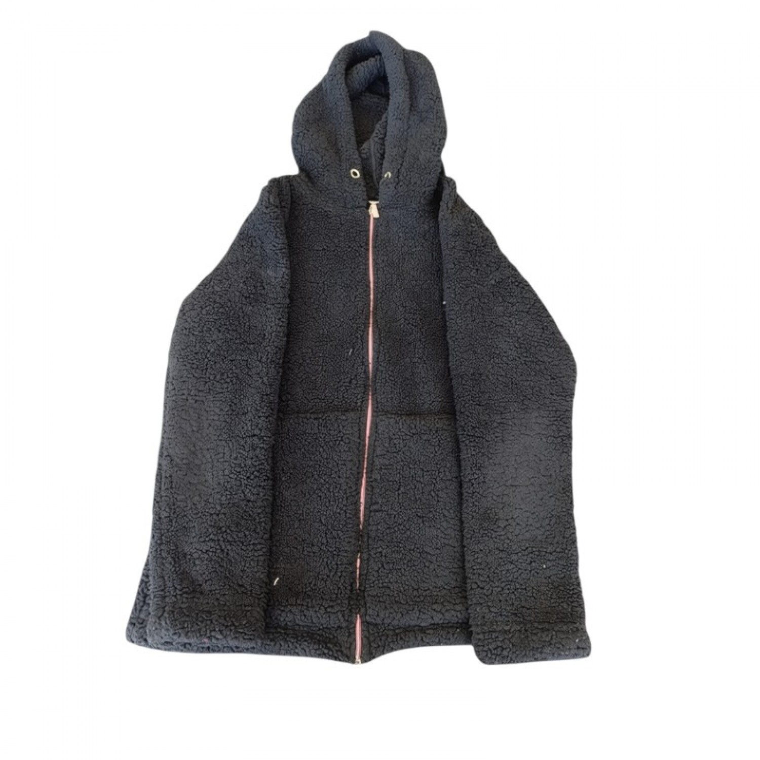 Tommy Hilfiger Ανθρακί Sherpa Fleece Ζακέτα Hoodie – Μέγεθος XL / Pre-Owned