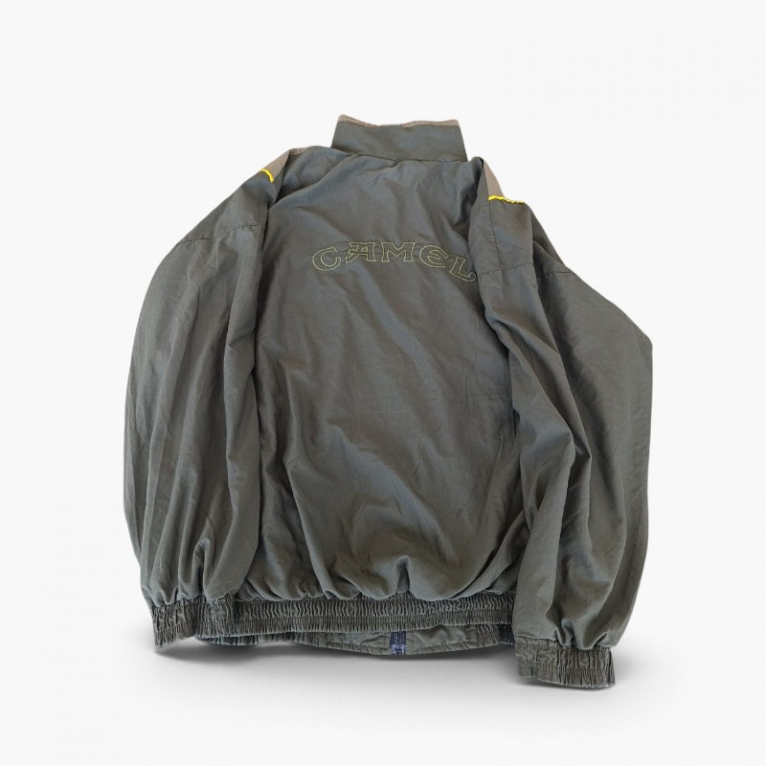 Camel Μπεζ και Χακί Αθλητικό Jacket με Κίτρινες Λεπτομέρειες – Μέγεθος XXL / Pre-Owned