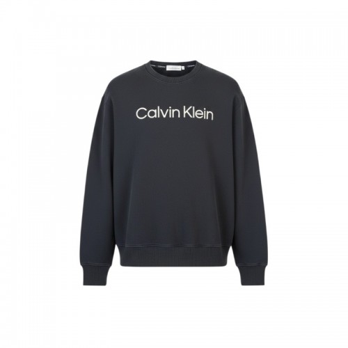 Calvin Klein Μαύρο Φούτερ Crewneck με Μεγάλο Λογότυπο – Μέγεθος S / Pre-Owned