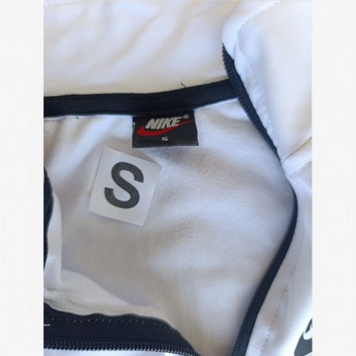 Nike Λευκή Αθλητική Ζακέτα Track με Μαύρες Λεπτομέρειες – Μέγεθος S / Pre-Owned