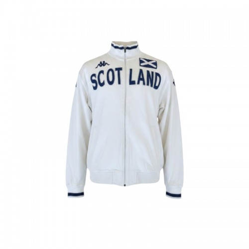 Kappa Scotland Λευκή Φούτερ Ζακέτα Track – Μέγεθος XXL / Pre-Owned