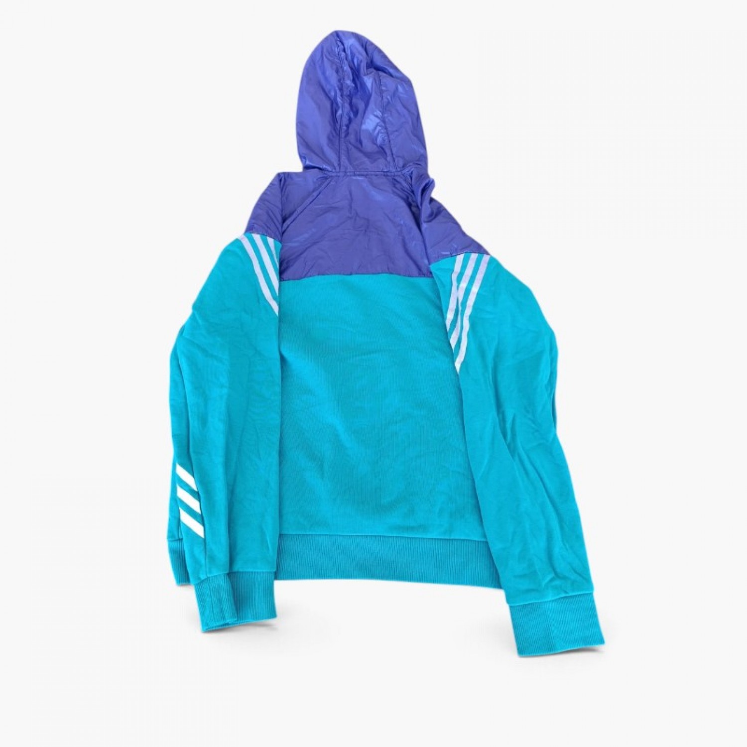 Adidas Originals Τιρκουάζ και Μωβ Φούτερ Ζακέτα Hoodie – Μέγεθος S / Pre-Owned