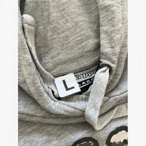 Kappa Grey Graphic Pullover Hoodie — Size L / Pre-Owned
