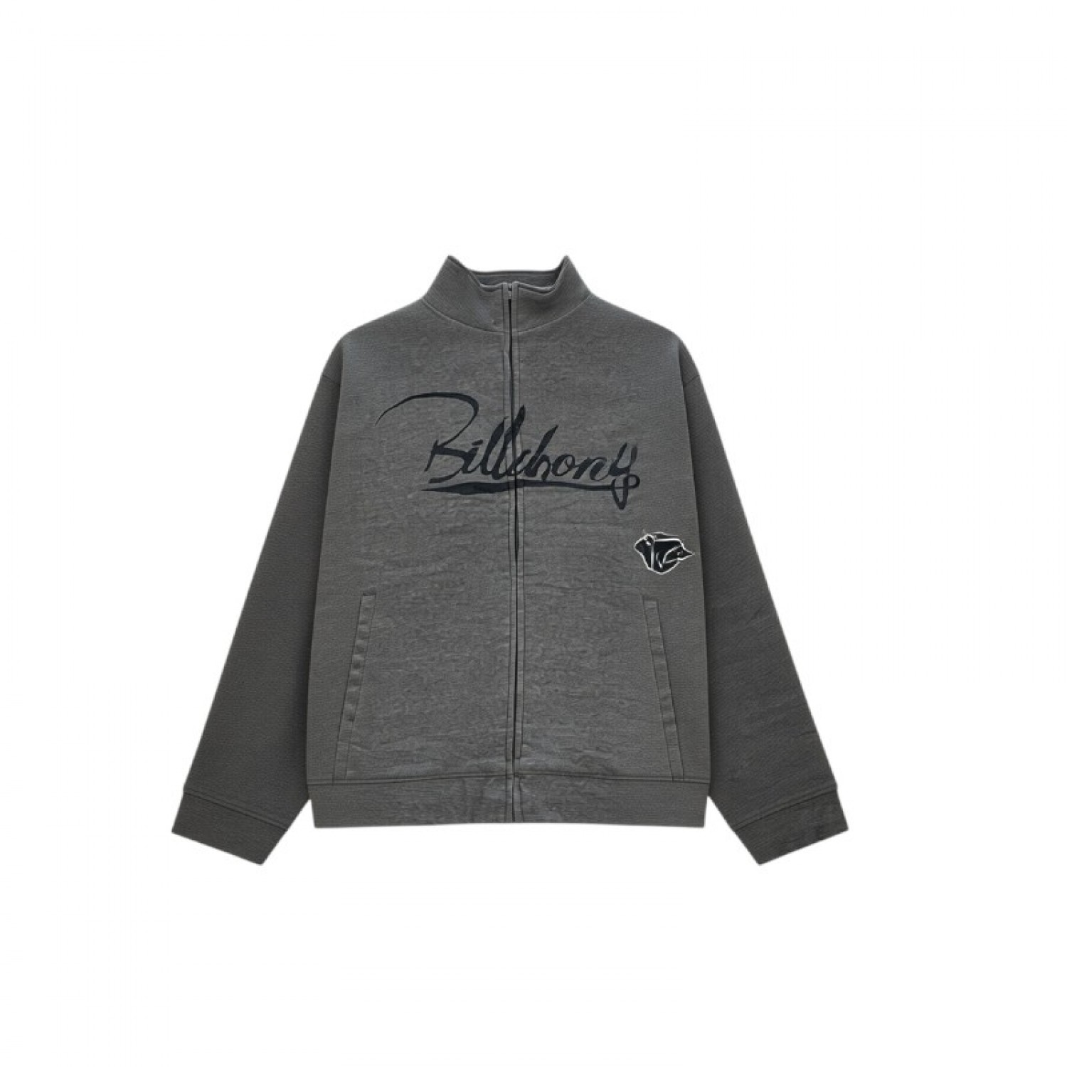 Billabong Grey Full-Zip Logo Sweatshirt — Size L / Pre-Owned