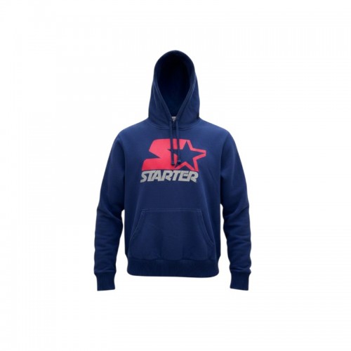 Starter Navy Blue Logo Pullover Hoodie — Size L / Pre-Owned