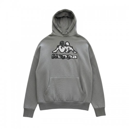 Kappa Grey Graphic Pullover Hoodie — Size L / Pre-Owned