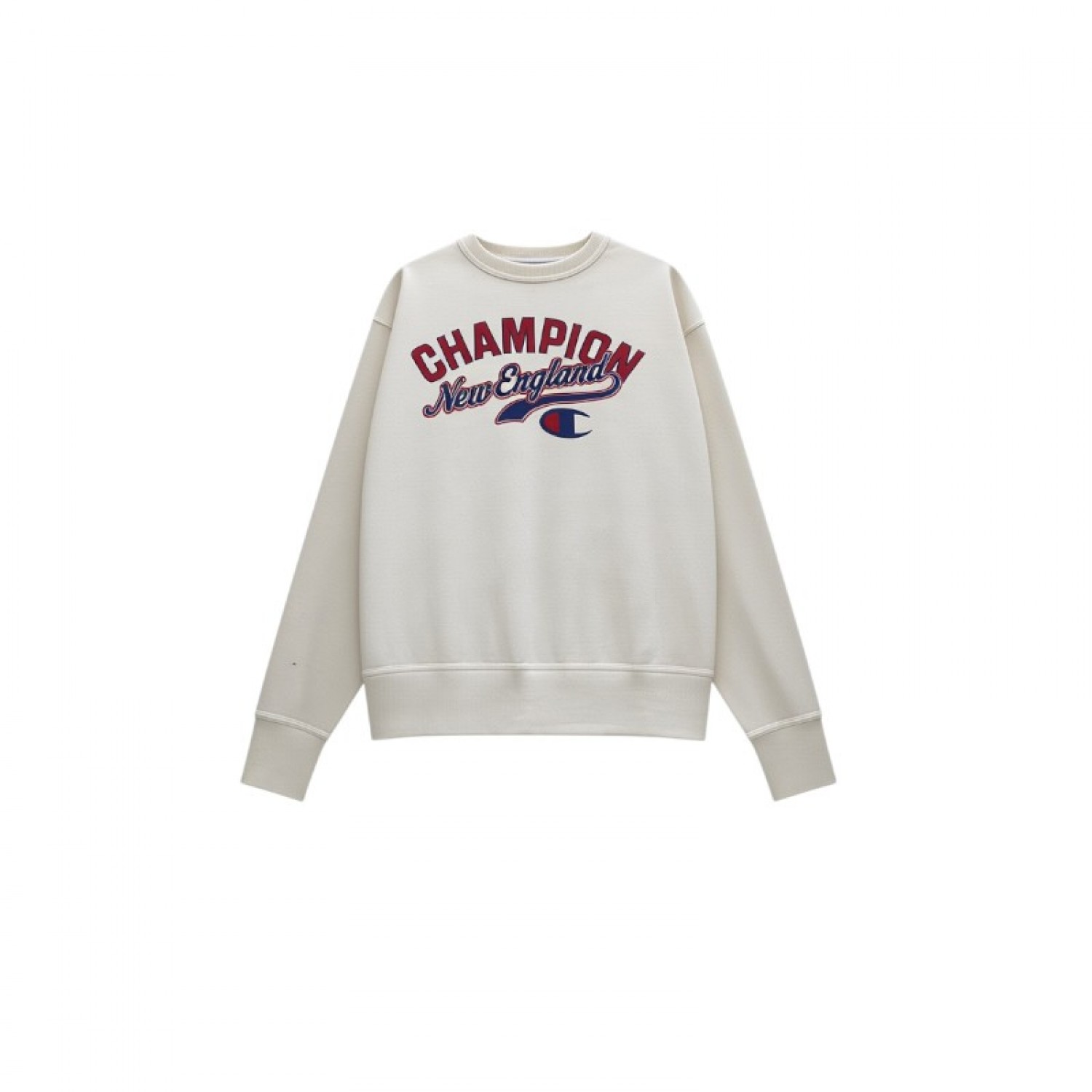 Champion New England Cream Graphic Crewneck Sweatshirt — Size M / Pre-Owned