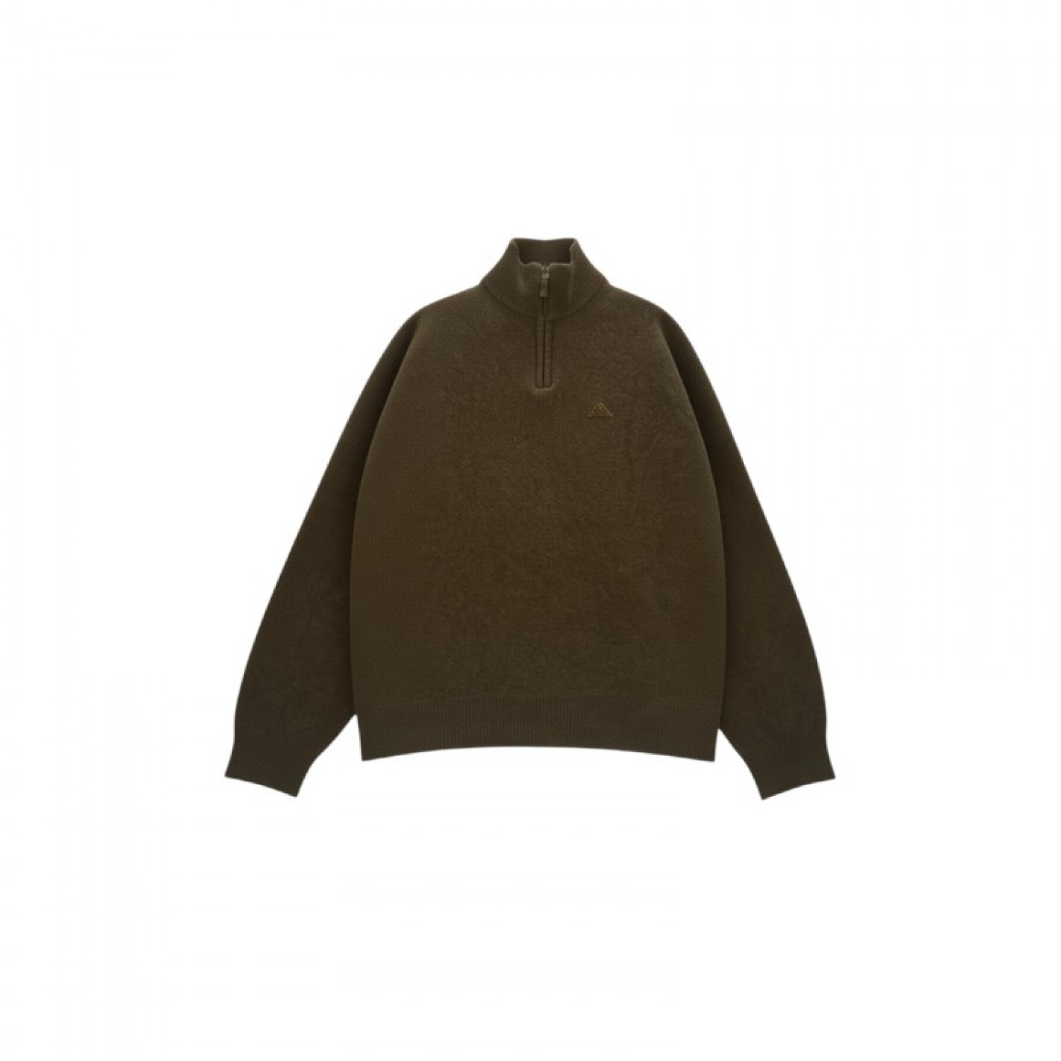 Olive Green Quarter-Zip Fleece Pullover — Size L / Pre-Owned
