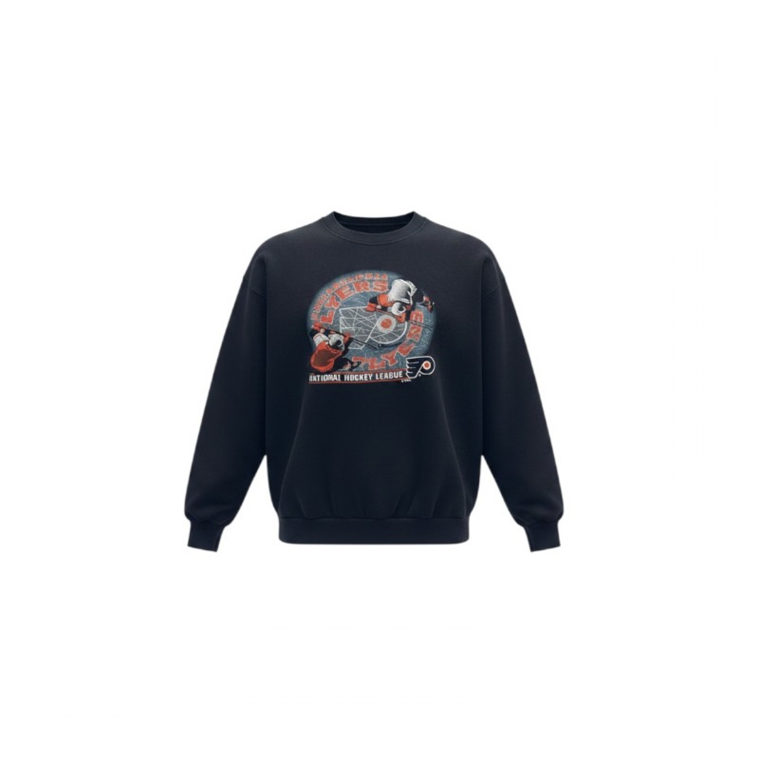 Philadelphia Flyers NHL Black Graphic Crewneck Sweatshirt — Size S / Pre-Owned