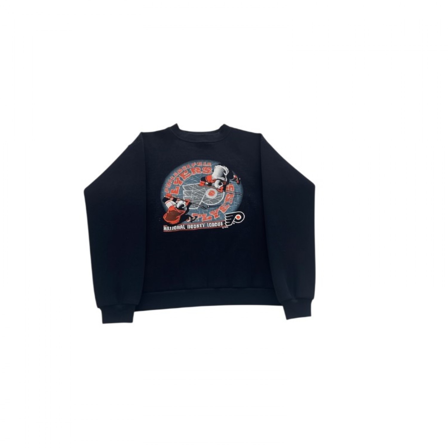 Philadelphia Flyers NHL Black Graphic Crewneck Sweatshirt — Size S / Pre-Owned