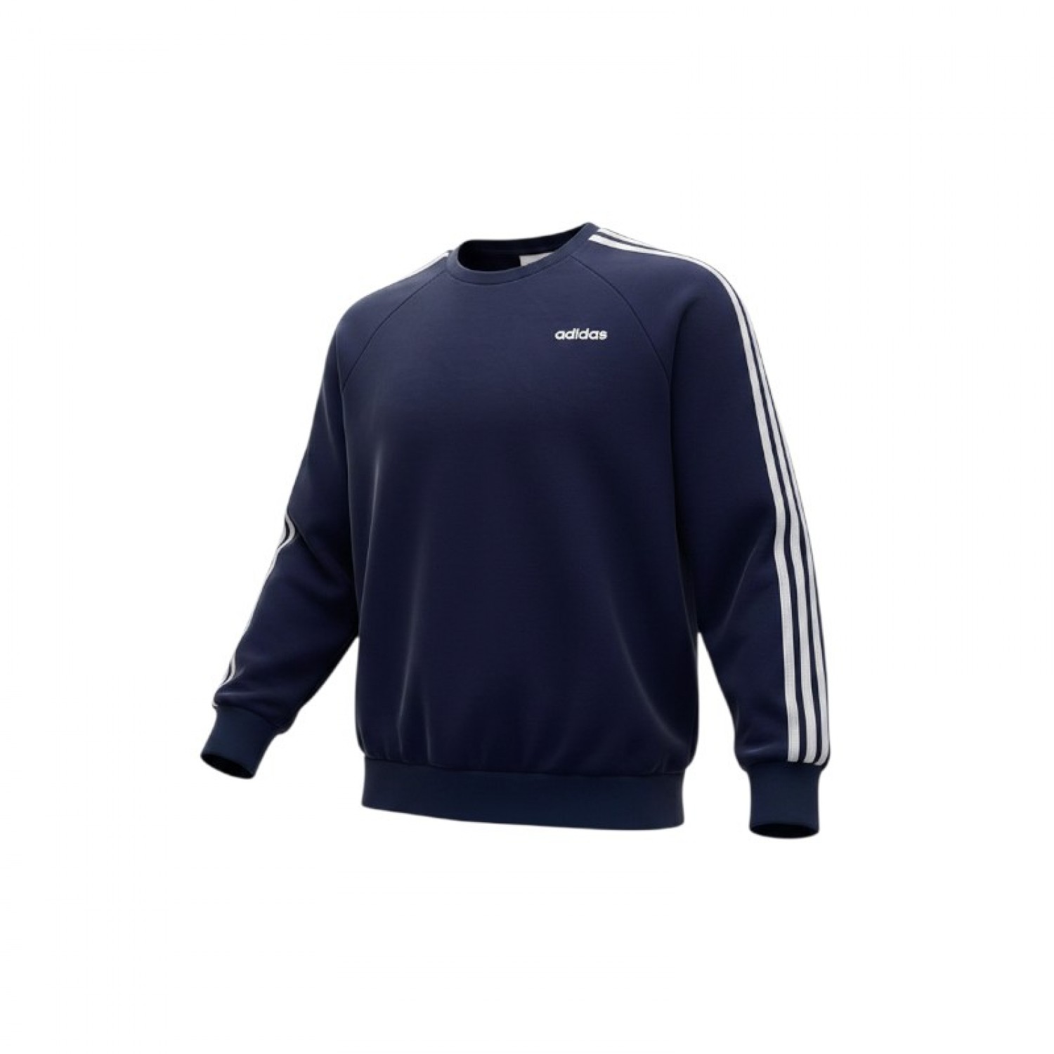 Adidas Navy 3-Stripes Crewneck Sweatshirt — Size XL / Pre-Owned