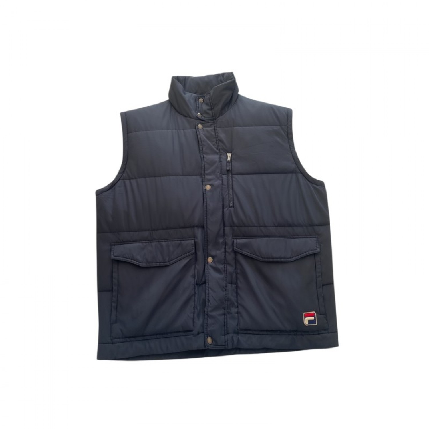FILA Vintage Navy Puffer Vest — Size XL / Pre-Owned