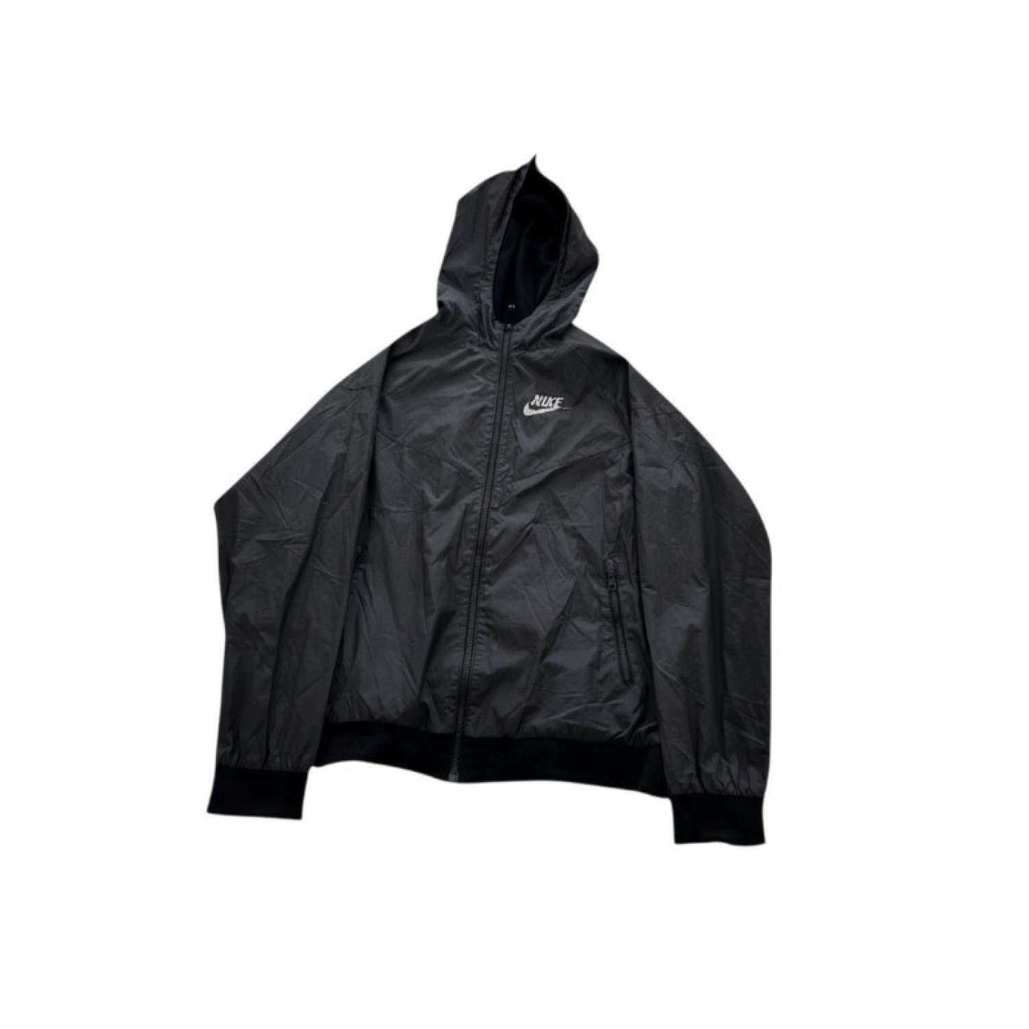 Nike Black Hooded Windbreaker — Size XL / Pre-Owned