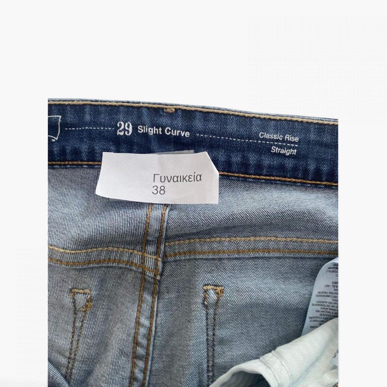 Levi’s Slight Curve Classic Rise Σκούρο Μπλε Straight Τζιν – Μέγεθος 38 / Pre-Owned