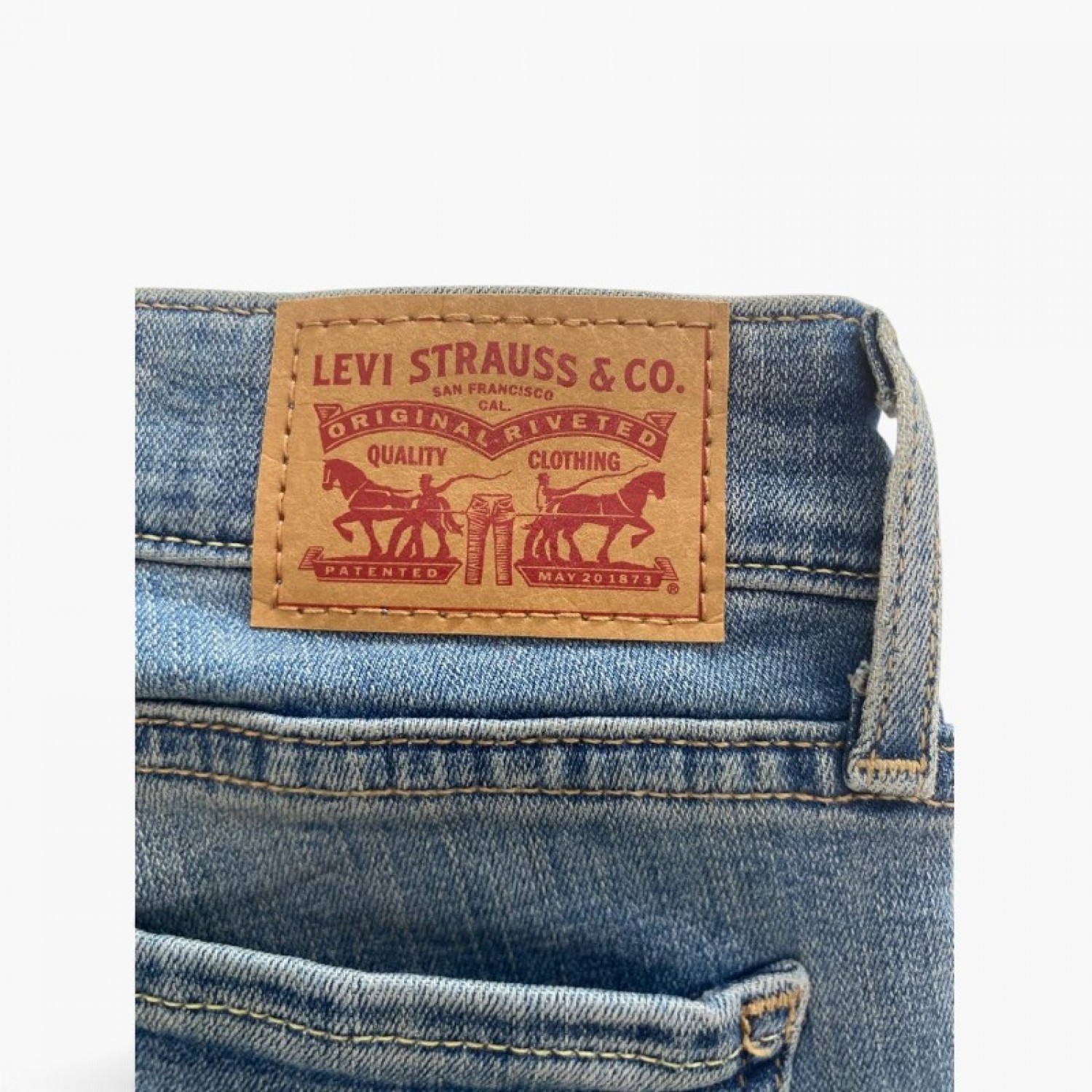 Levi’s 711 Skinny Γκρι-Μπλε Τζιν με Στρας – Μέγεθος 36 / Pre-Owned