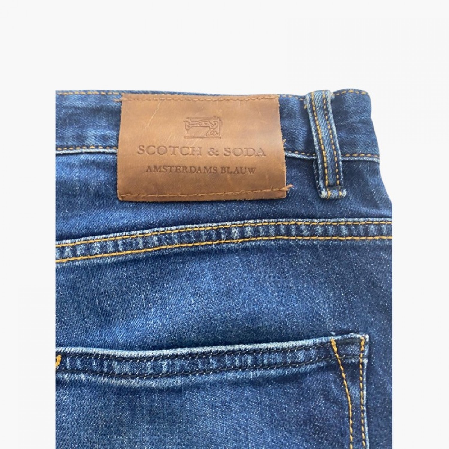 Scotch & Soda Ralston Μπλε Distressed Τζιν – Μέγεθος 42 / Pre-Owned